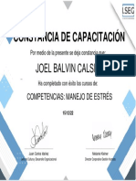 Certificado Estres