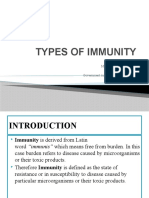 Types of Immunity: Presented By, M.S. Krishnakumar I-M.Sc., Bio Chemistry Government Arts College-Paramakudi