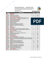 Resumen de Metrados - Arquitectura: Items Descripcion UND Total