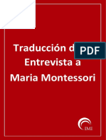 Traduccion de La Entrevista A Maria Montessori