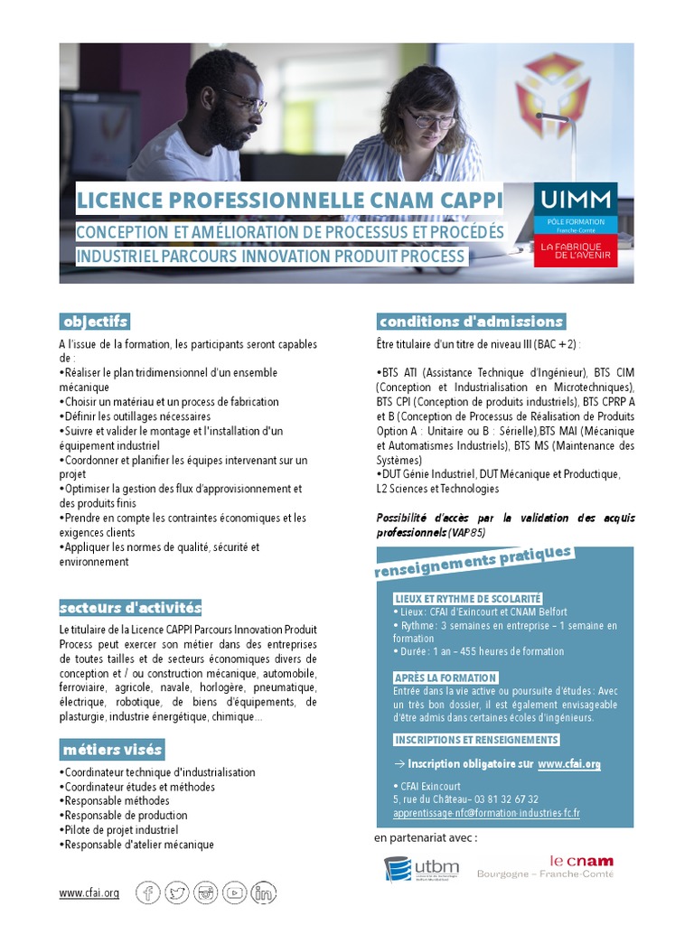 Licence CAPPI : Innovation Produit Process | PDF | Conception assistée ...