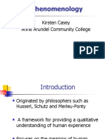 Phenomenology: Kirsten Casey Anne Arundel Community College