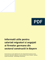 Informatii Utile Pentru Salariati Migratori Si Angajati Ai Firmelor Germane Din Sectorul Constructii in Bayern