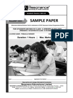 (4125) Resonet Sample Paper Moving To Class 10th