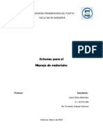 Sistemas para El Manejo de Materiales: Universidad Panamericana Del Puerto Facultad de Ingenieria