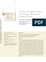 Advances in Cognitive Theory and Therapy The Generic Cognitive Model