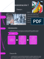 Administración I: Ensayo