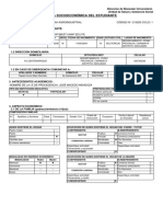 Ficha Socioeconómica Del Estudiante: Escuela Profesional: Ingenieria Agroindustrial CÓDIGO N°: 215205 CICLO: 1