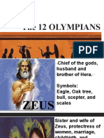 The 12 Olympians and their symbols