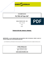 FILTRO AP Tipo 3/4": Traducción Del Manual Original