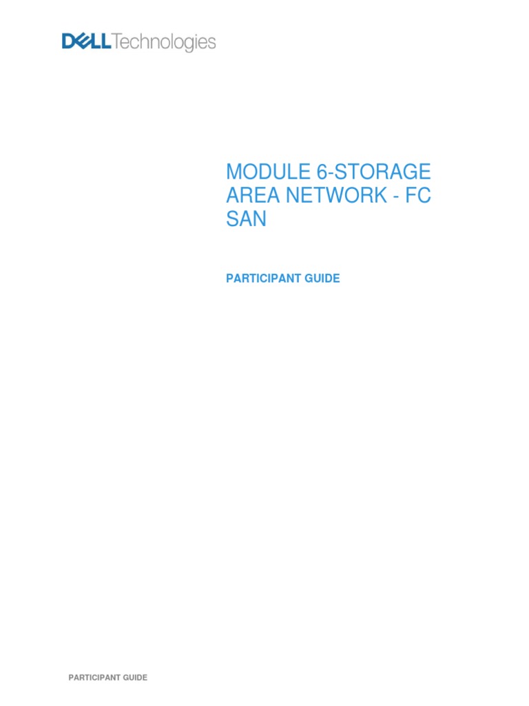 Module 6-Storage Area Network - FC SAN - Participant Guide | PDF ...