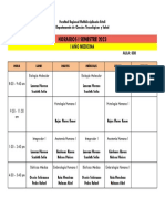 Horarios I Semestre 2023: I Año Medicina