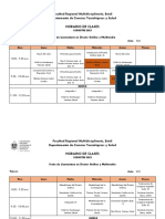 Horario de Clases: Facultad Regional Multidisciplinaria, Estelí Departamento de Ciencias Tecnológicas y Salud