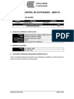 Ficha de Control de Actividades - (MES 01) : 1. Datos Personales Del Alumno
