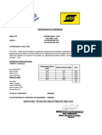 Certificado de contraste máquina soldar ESAB
