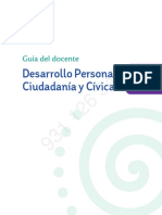 Desarrollo Personal, Ciudadanía y Cívica: Guía Del Docente