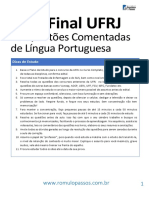 40 Questões Comentadas de Língua Portuguesa: Reta Final UFRJ