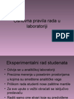 Osnovna Pravila Rada U Laboratoriji