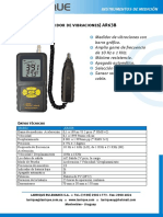 Vibrómetro (Medidor de Vibraciones) AR63B