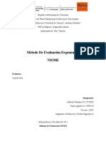 Método de Evaluación Ergonómica Niosh: Profesora