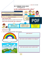 "Descubrimos Las Combinaciones de Los Colores": Día 5 Viernes 10 de Junio