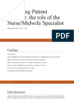 Presentation On Nurse Specialists Roles