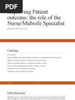 Presentation On Nurse Specialists Roles