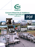 Cement Materials & Additives Product Specifications