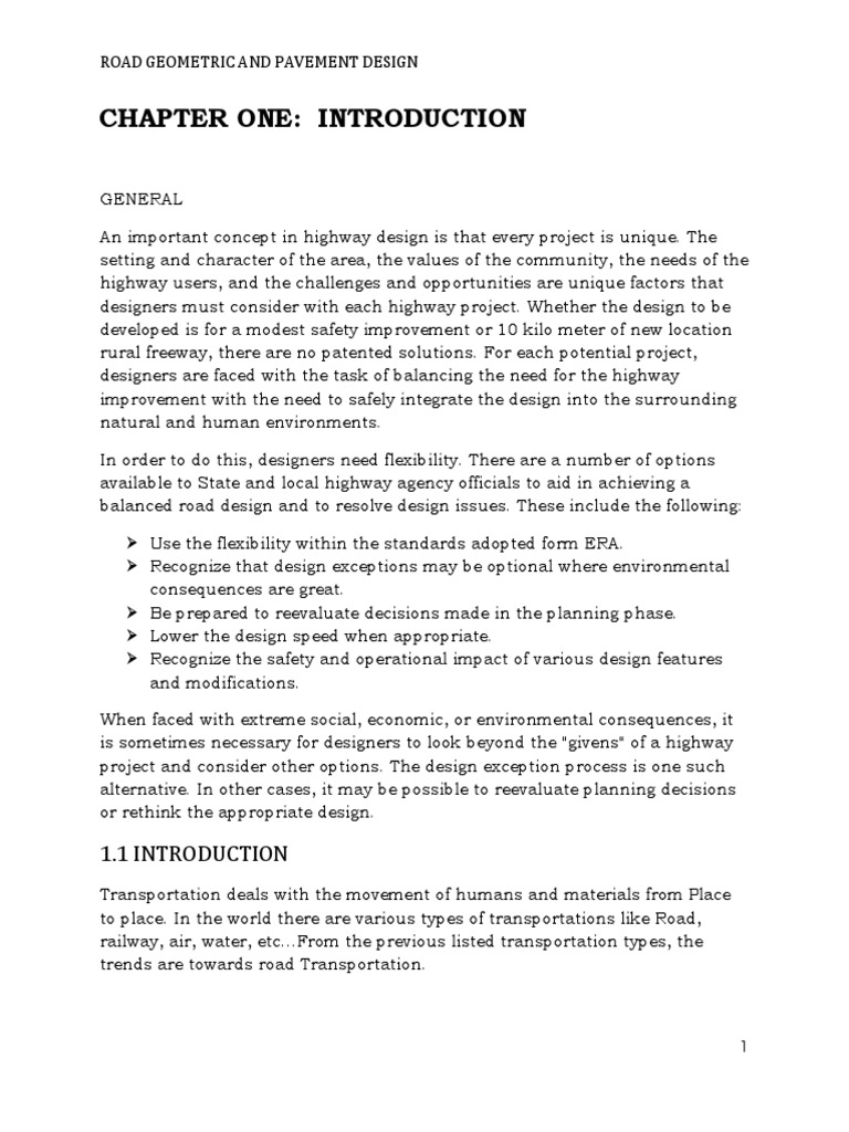 Road Design Standards and Considerations | PDF | Road | Topography