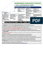 ICMA Pakistan April 2023 Exams Centres & Instructions