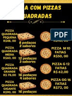 Agora Com Pizzas Quadradas: 8 Pedaços 2 Sabores