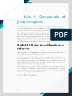 Módulo 4. Generando El Plan Completo: Unidad 4.1 El Plan de Social Media en Su Aplicación