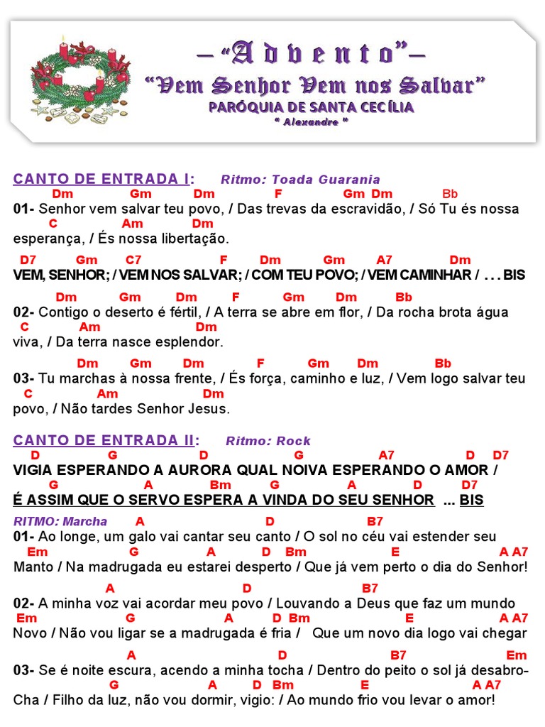 Advento - Cifras | PDF | Advento