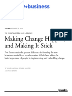 Strategy Business: Making Change Happen, and Making It Stick