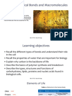 Topic 2: Chemical Bonds and Macromolecules