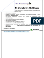 Operador de Montacargas: Enviar C.V. Al Correo