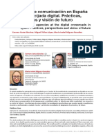 Agencias de Comunicación en España en La Encrucijada Digital. Prácticas, Perspectivas y Visión de Futuro