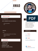 Brown and Pink Minimalist Content Creator Modern Resume
