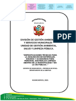División de Gestión Ambiental Y Servicios Municipales - Unidad de Gestión Ambiental, Salud Y Limpieza Pública