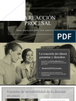 La Reacción Procesal: Teoría General Del Proceso - Prof. Gabriel Di Giulio