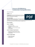 Primavera P6 EPPM Fundamentals Course Outline