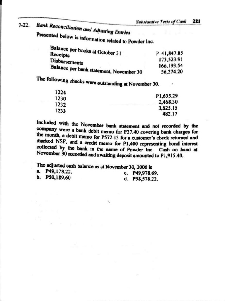 Substantive Test of Cash Part 2 PDF