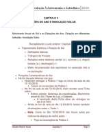 Introdução À Astronomia e Astrofísica: Capítulo 3 Estações Do Ano E Insolação Solar