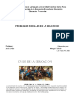 Problemas Sociales de La Educacion