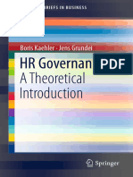 HR Governance A Theoretical: Boris Kaehler Jens Grundei