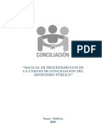 Manual de Procedimientos de La Unidad de Conciliación Del Ministerio Público