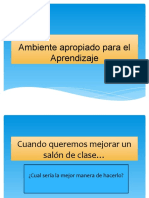 Ambiente Apropiado para El Aprendizaje