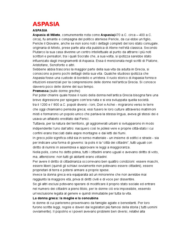 Aspasia | PDF