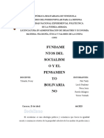 Socialismo: Fundame Ntos Del Socialism Oyel Pensamien TO Bolivaria NO