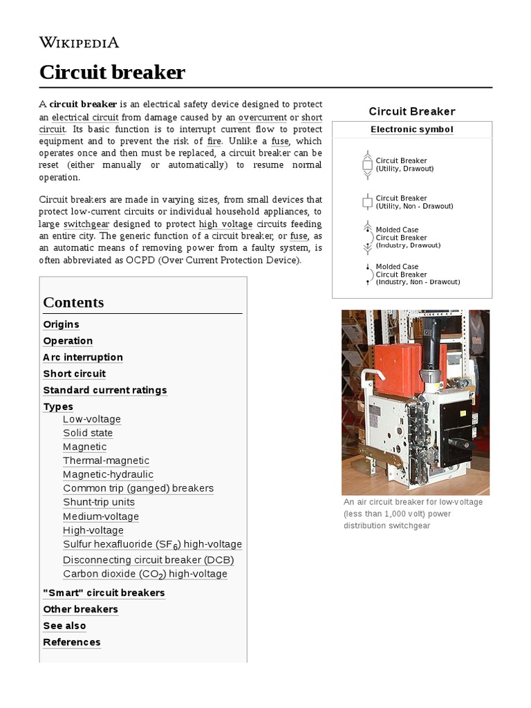 Circuit Breaker | PDF | Electrical Substation | Electric Arc